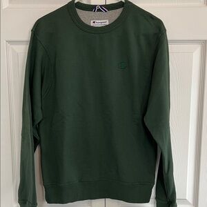 Champion Men's Dark Green Crewneck Sweater